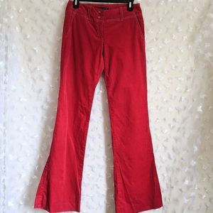 Theory Bright Red Corduroy Wide Flared 